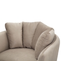 Design-Sessel für das Wohnzimmer, gepolstert, mit goldfarbenen Metallbeinen, Modell Kiev 