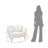 Design-Sessel für das Wohnzimmer, gepolstert, mit goldfarbenen Metallbeinen, Modell Kiev 