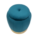 Runder Samt-Pouf mit Metallbasis 43cm Paris Rabatte