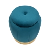 Runder Samt-Pouf mit Metallbasis 43cm Paris Rabatte