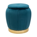Runder Samt-Pouf mit Metallbasis 43cm Paris Angebot