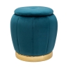 Runder Samt-Pouf mit Metallbasis 43cm Paris Angebot