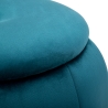Runder Samt-Pouf mit Metallbasis 43cm Paris Katalog