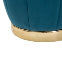 Runder Samt-Pouf mit Metallbasis 43cm Paris Lagerbestand