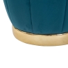 Runder Samt-Pouf mit Metallbasis 43cm Paris Lagerbestand