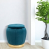 Runder Samt-Pouf mit Metallbasis 43cm Paris Verkauf
