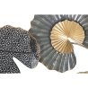 3D Wanddekoration aus Metall mit goldfarbenem Finish Web Angebot