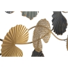 3D Wanddekoration aus Metall mit goldfarbenem Finish Web Sales