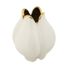 Weißer Keramik-Blumentopf mit goldener Umrandung Bud Angebot