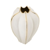 Keramik-Blumentopf in Weiß mit goldenen Details Potter Angebot