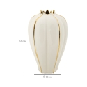 Keramik-Blumentopf in Weiß mit goldenen Details Potter Katalog
