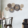3D Wanddeko aus Metall, mehrfarbig Browny Verkauf