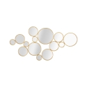 Wanddekoration mit goldenen runden Spiegeln Mirrors Aktion