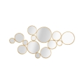 Wanddekoration mit goldenen runden Spiegeln Mirrors Aktion