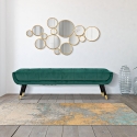 Wanddekoration mit goldenen runden Spiegeln Mirrors Verkauf