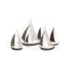 3D Wanddekoration aus Metall im maritimen Stil Veliero Aktion