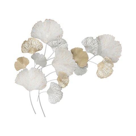 3D-Metall-Wanddekoration mit Ginkgo-Blättern Silvy Aktion
