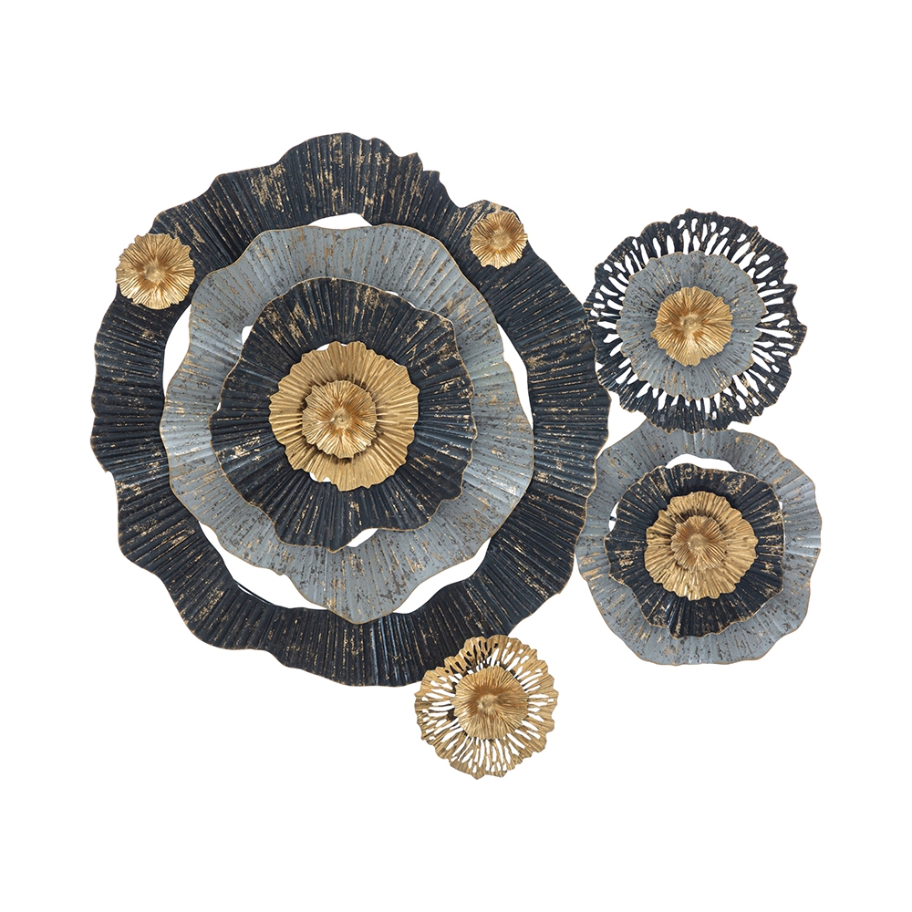 3D-Wanddekoration aus mehrfarbigem Metall mit Blumenmotiv Otos Aktion 3D-Wanddekoration aus mehrfarbigem Metall mit Blumenmotiv Otos Aktion