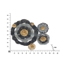 3D-Wanddekoration aus mehrfarbigem Metall mit Blumenmotiv Otos Lagerbestand