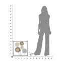 Sqity Quadratische 3D-Metall-Wanddekoration mit Blumenmotiven Katalog