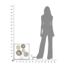 Sqity Quadratische 3D-Metall-Wanddekoration mit Blumenmotiven Katalog