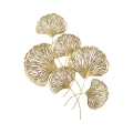 3D-Wanddekoration aus goldfarbenem Metall mit Irisblättern Aktion