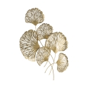 3D-Wanddekoration aus goldfarbenem Metall mit Irisblättern Angebot