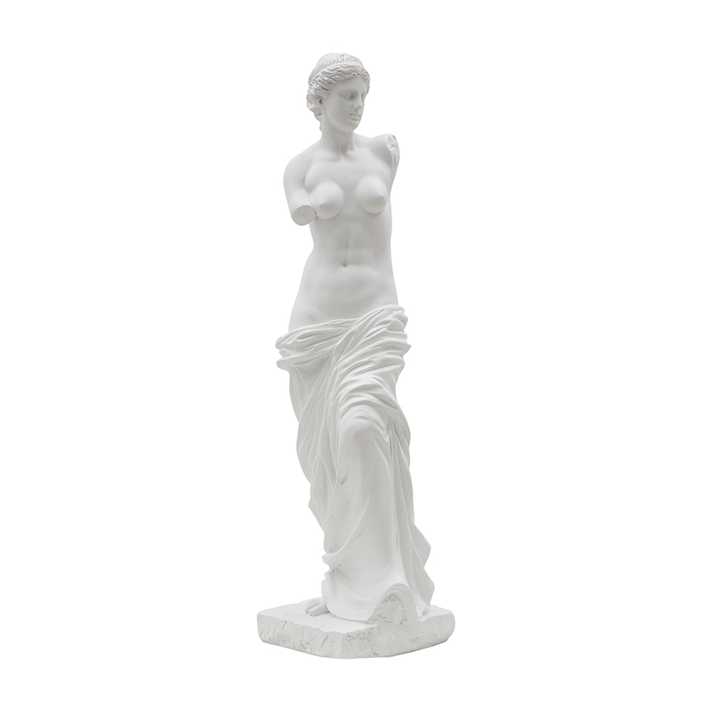 Dekorative klassische Tischstatue aus weißem Polyresin H49cm Griechenland-Stil Aktion Dekorative klassische Tischstatue aus weißem Polyresin H49cm Griechenland-Stil Aktion