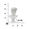 Klassische dekorative Halbfigur-Skulptur aus Polyresin, 34 cm, Man Lagerbestand