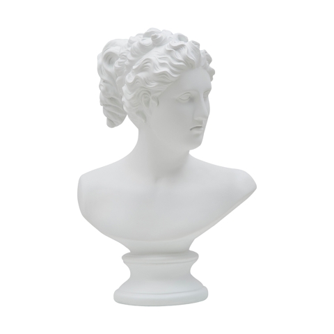 Klassische dekorative Büste aus Polyresin H34cm Woman Aktion