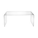 Wohnzimmertisch aus klarem Plexiglas modern 40x81x36cm Milvio Aktion
