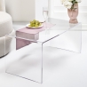 Wohnzimmertisch aus klarem Plexiglas modern 40x81x36cm Milvio Verkauf