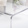 Wohnzimmertisch aus klarem Plexiglas modern 40x81x36cm Milvio Angebot