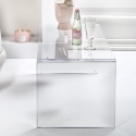 Wohnzimmertisch aus klarem Plexiglas modern 40x81x36cm Milvio Sales