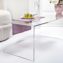 Wohnzimmertisch aus klarem Plexiglas modern 40x81x36cm Milvio Rabatte