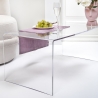 Wohnzimmertisch aus klarem Plexiglas modern 40x81x36cm Milvio Rabatte