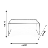 Wohnzimmertisch aus klarem Plexiglas modern 40x81x36cm Milvio Katalog