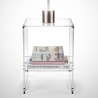 Wohnzimmertisch aus transparentem Plexiglas 29x32x45cm Design Contigo Rabatte