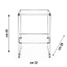 Wohnzimmertisch aus transparentem Plexiglas 29x32x45cm Design Contigo Lagerbestand