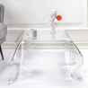 Wohnzimmertisch aus Plexiglas niedrig quadratisch Design Drappeggi Verkauf