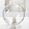 Wohnzimmertisch aus durchsichtigem Plexiglas Behälter kugelförmig Boollino Sales