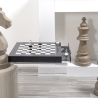 Schachbrett und Damespiel aus klarem Plexiglas modernes Design Magnus Verkauf