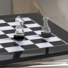 Dame Brettspiel aus transparentem Plexiglas Design Kasparov Sales