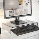 Monitor-Tischständer aus durchsichtigem Plexiglas 25x49x8cm Oly Angebot