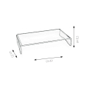 Monitor-Tischständer aus durchsichtigem Plexiglas 25x49x8cm Oly Modell