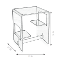 Wohnzimmertisch aus klarem Plexiglas Nachttisch Enan Kosten