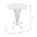 Runder hoher Couchtisch 50 cm aus transparentem Plexiglas Arabesco Medium Preis