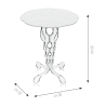 Runder hoher Couchtisch 50 cm aus transparentem Plexiglas Arabesco Medium Preis