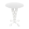 Runder hoher Couchtisch 50 cm aus transparentem Plexiglas Arabesco Medium Katalog