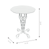 Wohnzimmertisch hoch rund 36cm aus klarem Plexiglas Arabesco Small Modell